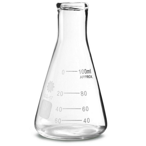 Beaker Flask בקבוק מעבדה ביקר זכוכית ארלנמייר פיירקס