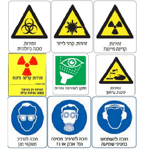 שילוט בטיחות Safety Signs